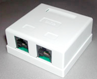 Розетка RJ45 компьютерная 2 гнездо JETT